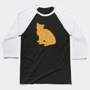 Gliter golden cat Baseball T-Shirt